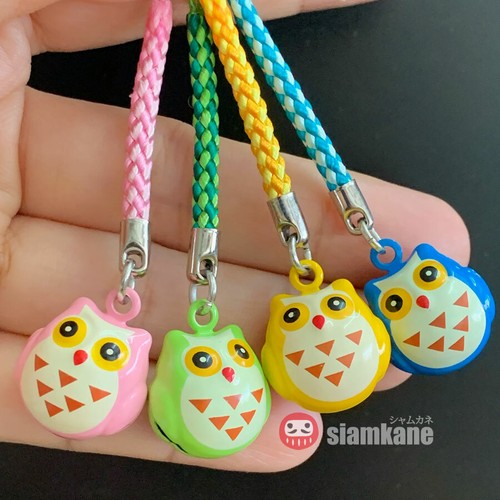 Lucky Owl Japanese Bell 2 cm. Lucky and Clever Amulet - 第 3/9 張圖片