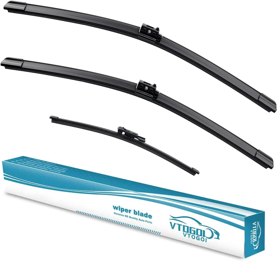 VTOGOI Wiper Blades With Rear Wiper Blades Set For 2016-2021 Mercedes-Benz GLA250,Au...