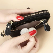 Women Ladies Leather Small Wallet Wristlet Bag Coin Purse Card Holder Zip Clutch