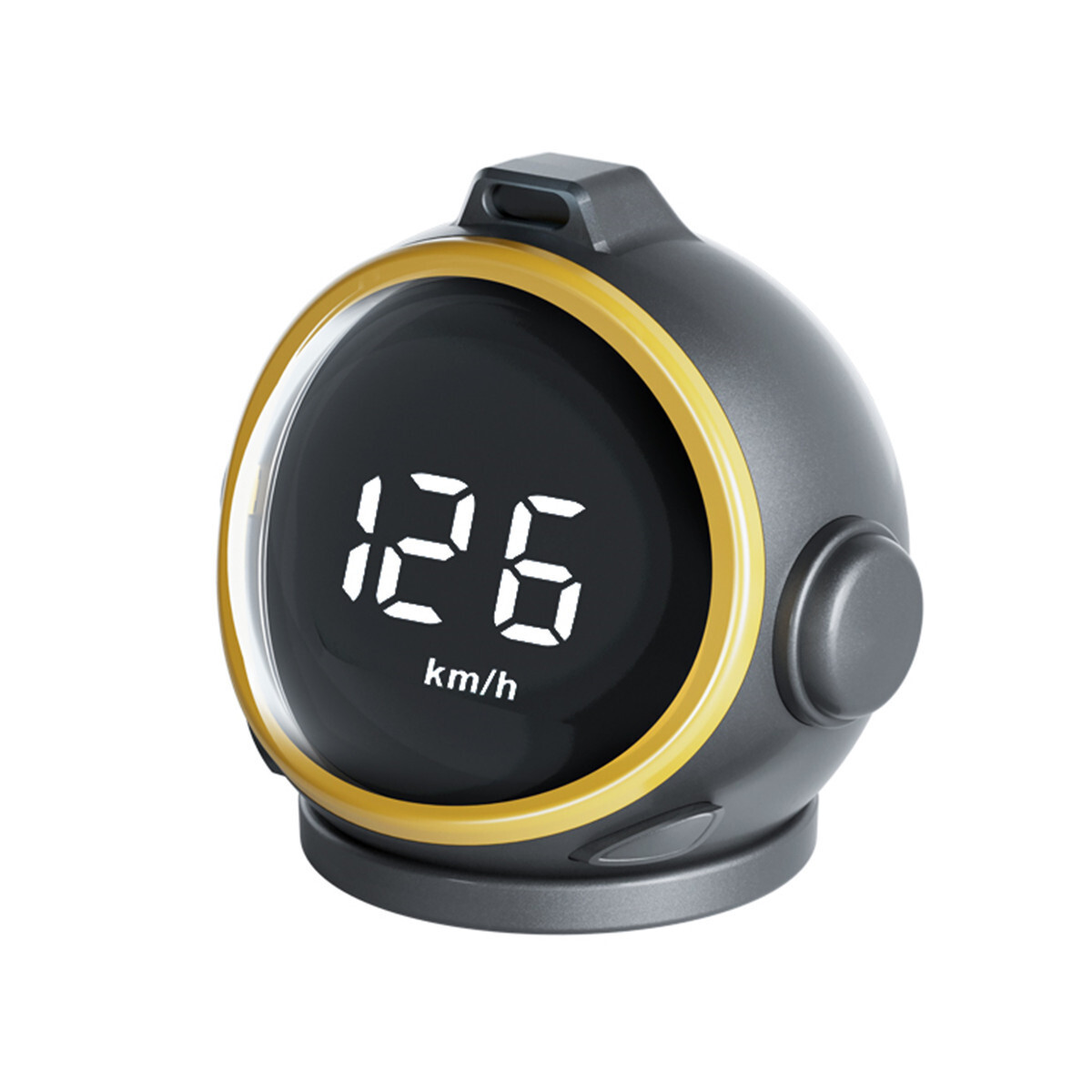 Digital GPS Speedometer HUD with Compass Clock and Highlighted Screen
