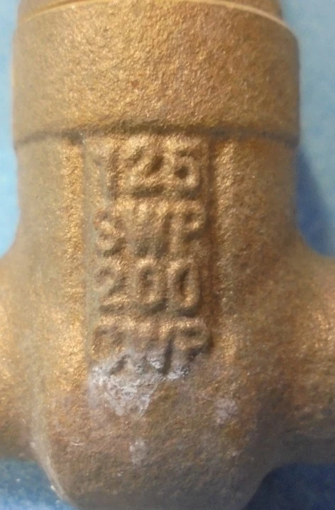 NIBCO S-113 BRONZE 1/2" GATE VALVE, 125 SWP, 200 WOG, SOLDER ENDS, LOT OF 2 - Image 4 of 4