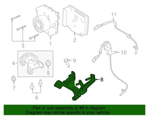 Soporte módulo de control ABS delantero trasero genuino Ford Fusion 2013-2023 DG9Z-2C304-F Foto 2 de 2