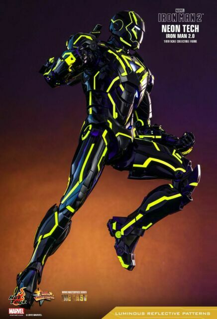 Hot Toys Neon Tech Iron Man 2.0 Echelle 1:6 Figurine for sale