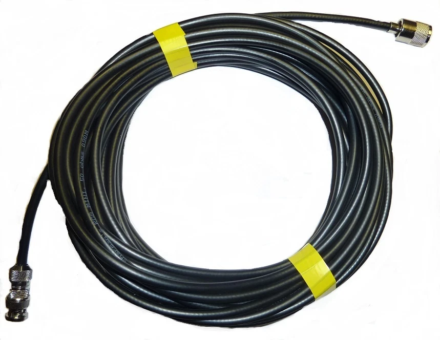 ROCKET RADIO mini 8 rg8x coax UBC125XLT UBC75XLT aerial cable fitted PL259 and BNC Plug 15m