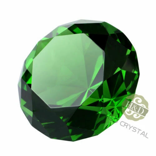 200mm Huge Green Crystal Diamond Paperweight Wedding Centerpieces Gifts - Picture 5 of 5