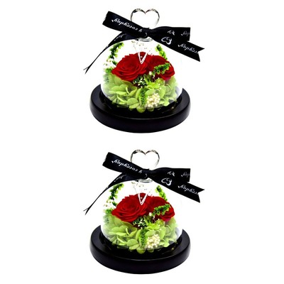 Decor Flasche Rote Rose Dekorative Tisch Lampe Valentine Rose
