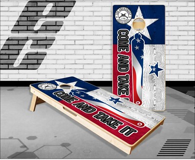2a Come And Take It Cannon Texas Flag Cornhole Boards Bean Bag Toss Game
