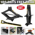 Universal 2 Tonne Scissor Jack Extend From 110mm To 390mm Tyre Repair Tool Kit