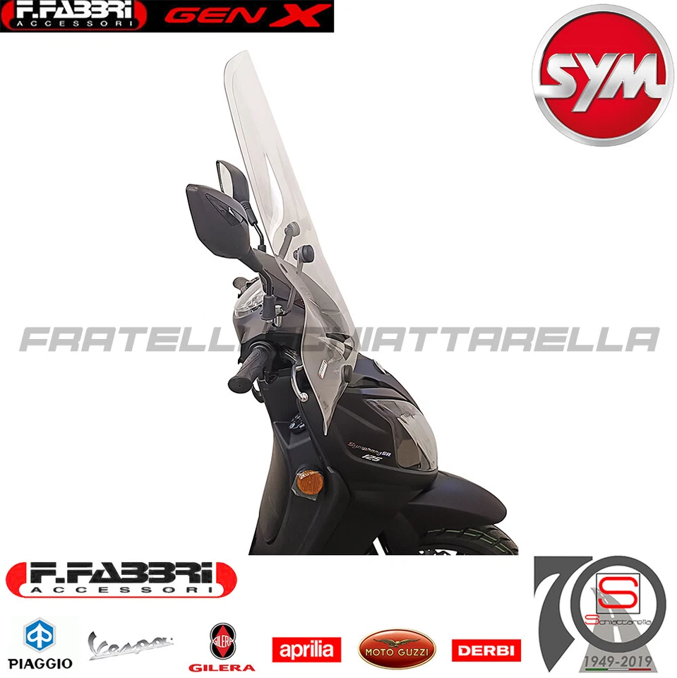 Parabrezza Paravento Con Attacchi Fabbri SYM SYMPHONY SR 125 E5+ (2025) 3635A - Immagine 3 di 3