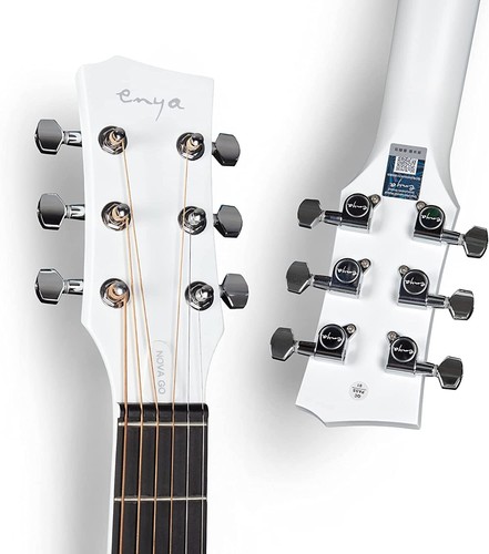 Enya Nova Go 1/2 Chitarra Acustica Bianco 35 Fibra di Carbonio - Foto 3 di 5