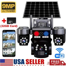 Solar Battery Powered Wireless WiFi Outdoor Pan/Tilt Home Security Camera CCTV