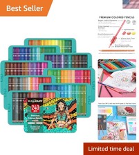 Artistic 240-Count Colored Pencils - Non-Toxic, Vibrant Colors for All Levels