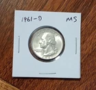 USA 25c~ Twenty Five Cents 1/4 Dollar~ Washington Quarter 1961-D~MS~Silver Coin