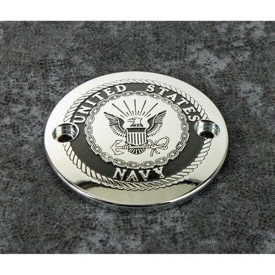 Custom Engraving LTD. Chrome Navy Timing Cover - NAV15-63