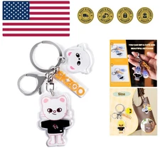 Cartoon Keychain for Kids, Stray Kids Keychain Cute Animal Pendant, Acrylic D...