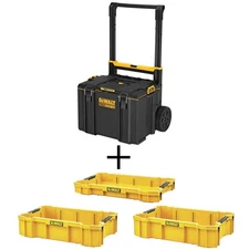 TOUGHSYSTEM 2.0 24 In. Mobile Tool Box, TOUGHSYSTEM 2.0 Shallow Tool Tray and (2