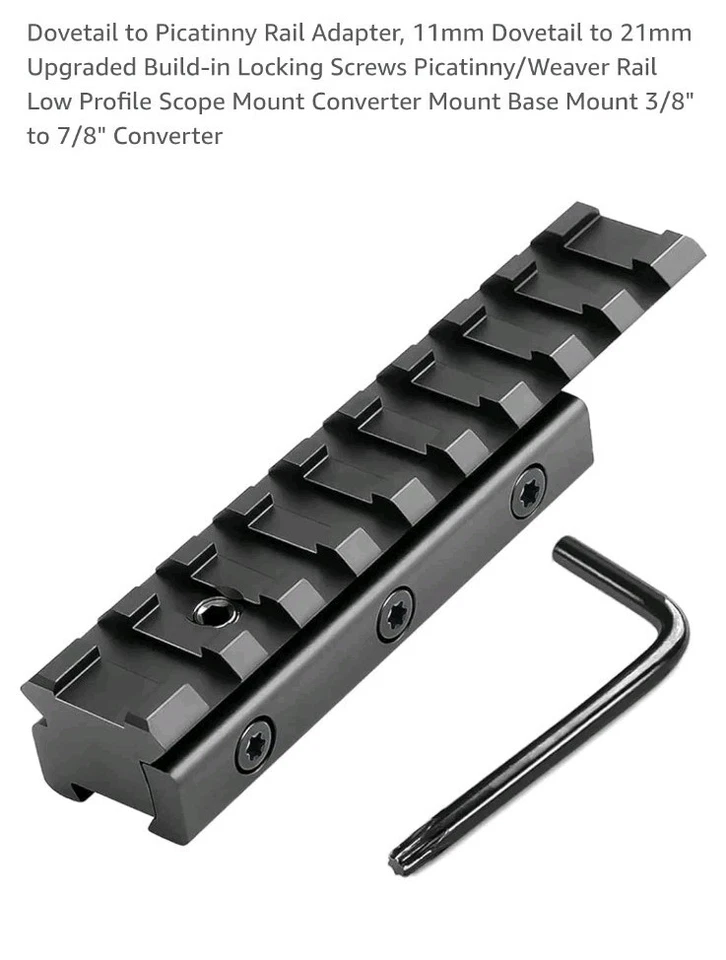 Bontok Dovetail to Picatinny Rail Adapter, 11mm Dovetail to 21mm Picatinny (x2)  - Image 4 of 4