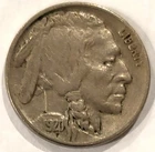 Buffalo Nickel; 1920 circulated, strong date and nearly full horn