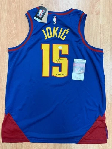 NIKOLA JOKIC Autograph Denver Nuggets NBA Authentic Jersey w MVP Inscription JSA