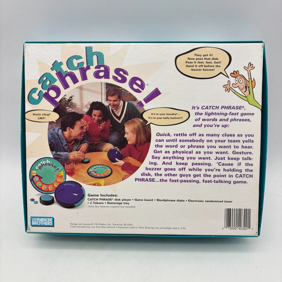 VINTAGE Catch Phrase Game COMPLETE WORKS Parker Brothers 1994 90s Words - Image 2 of 4