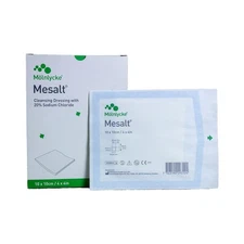 Molnlycke 286080 Mesalt Impregnated Wound Dressing 10 x 10cm - 30/BX