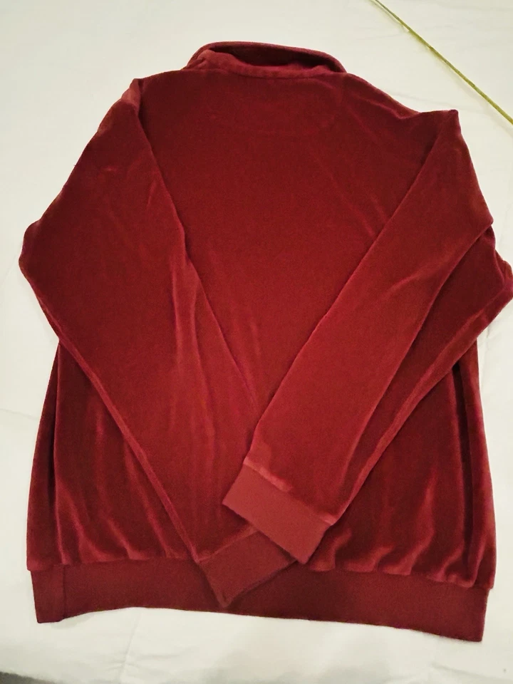Camisa para Hombres John Blair XL Rojo Terciopelo Bandas Pullover Bolsillo De Colección Acogedora Foto 2 de 4