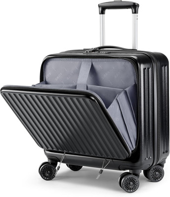 16'' Black Carry-On Luggage with Wheels & TSA Lock - Airline Approved Hard Shell