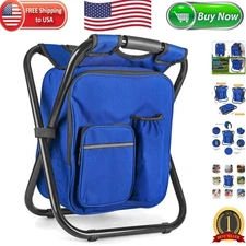 Heavy-Duty Backpack Stool Cooler Chair - 400 LBS Capacity for Outdoor Adventures