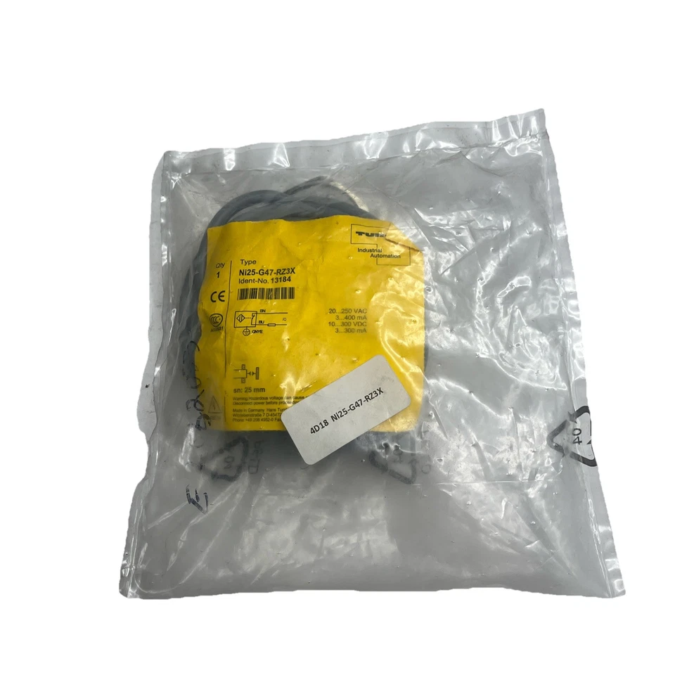 TURCK Ni25-G47-RZ3X 13184 non-embeddable inductive proximity sensor Retail $440 - Image 3 of 4