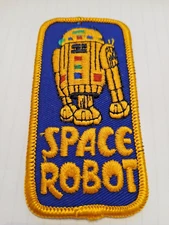EMBROIDERED VINTAGE Space Robot Patch Star Wars R2D2  70s 2 INCH BY 4 INCHES