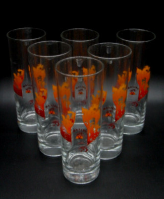 6 Malibu Likör Longdrink Gläser 2/4 cl mit Logo, Cocktail Likör Bar Party Set