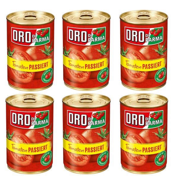 Oro Di Parma Passiert Und GeschäLte Tomaten Dose 425G 6Er Pack-image
