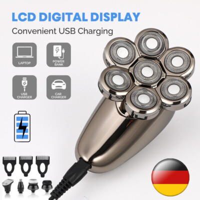 5 in 1 7D Herren Rasierer Skull Shaver Gesicht Kopfrasierer Glatzen Rasierer DHL