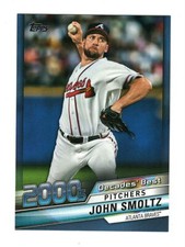 John Smoltz 2020 Topps Decades' Best Blue #DB78 Parallel Insert Card