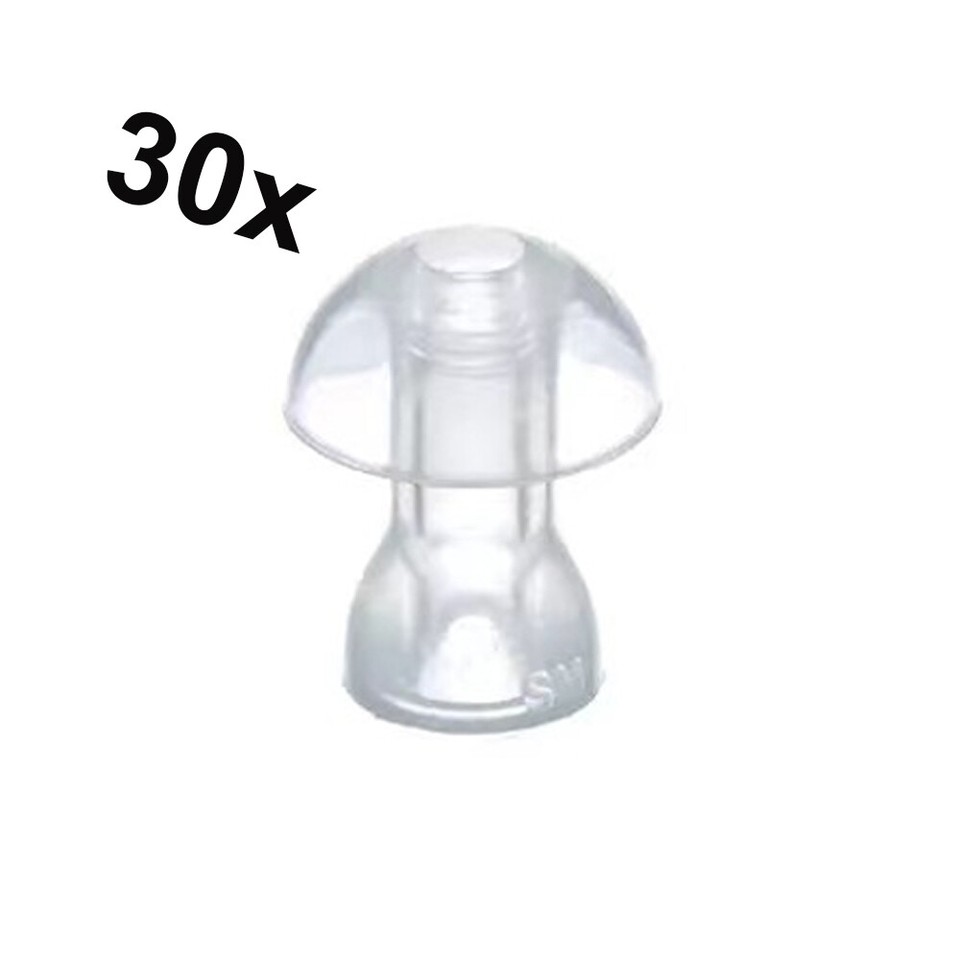 30pcs Hearing Aid Ear Tips Domes Silicone Earplug Replacement Ear Plug ...