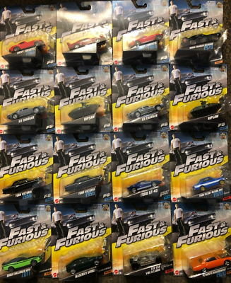 16 x Fast & Furious Diecast Cars Mattel 1:55 Collectible Vehicle