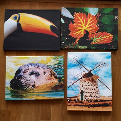 7 Bilder:- Impressionisten 2 x POSTER verglast+Poster Monet +  4 Bilder Leinwand