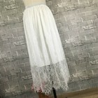 Glissant Robe Jupe Dentelle See Through Jupon Maille Jupon Fond de Robe Blanc