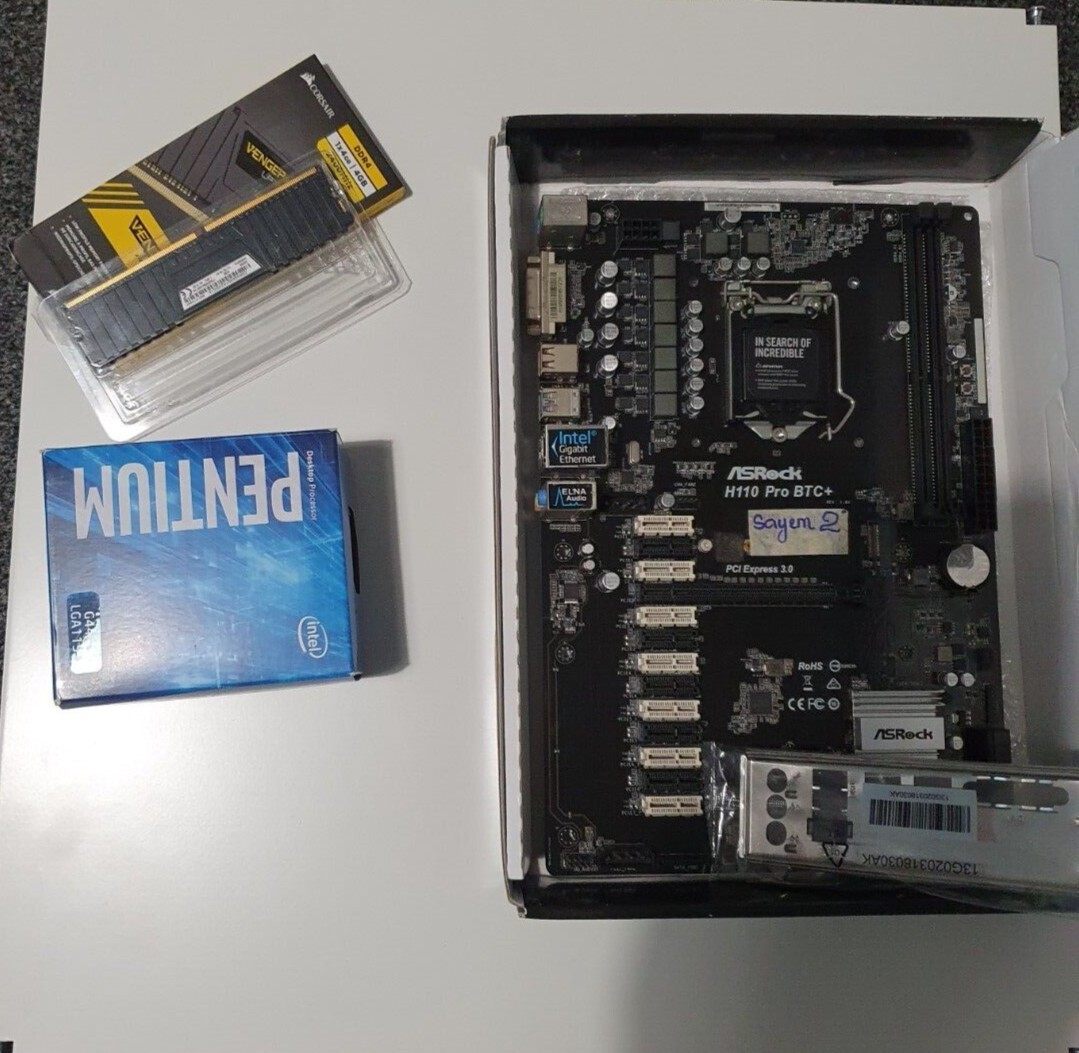 Bitcoin Mining Rig 13 Gpu Mining Motherboard Computer Motherboard  Motherboard 13 Gpu Asrock H110 Pro