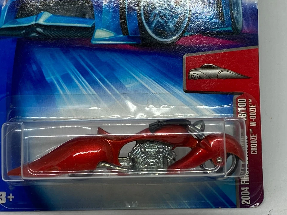 Hot Wheels 2004 primeras ediciones 46/100, Crooze W-oozie 2004-046, rojo ~ nuevo sellado Foto 2 de 4