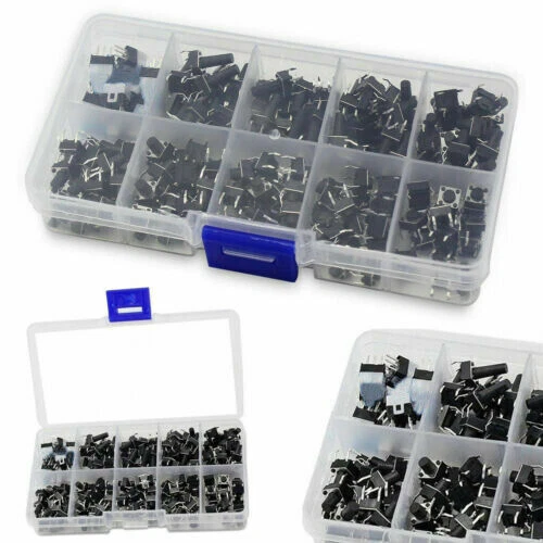 180PCS 10 Values Tactile Push Button Mini Momentary Tact Assortment - Picture 1 of 6