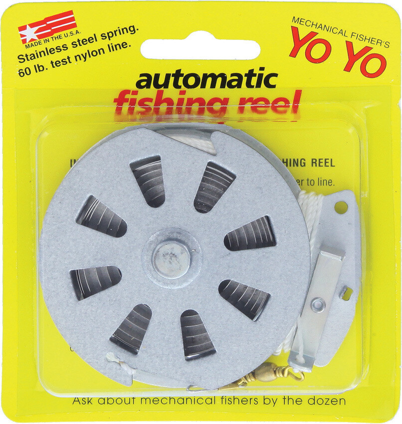 New Yo Yo Automatic Fishing Reel Flat YOYO12001 Stainless steel spring. 60lb tes