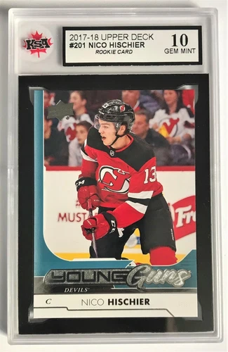 2017-18 Upper Deck Young Guns #201 Nico Hischier KSA 10 Gem Mint
