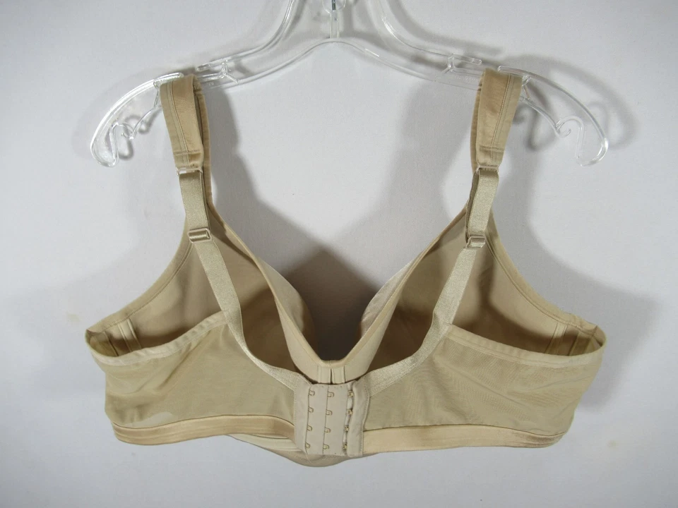 Cacique Lightly Lined Wireless Bra 44C Beige Satin - Image 3 of 4