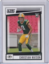 Christian Watson 2022 Score Base Rookie Green Bay Packers $1.50 SHIPPING