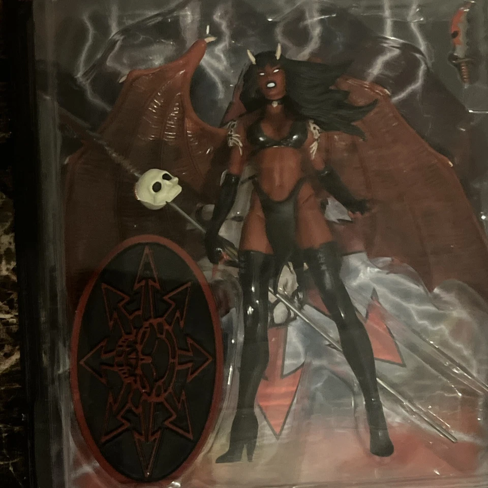 Figura de acción Chaos Comics Brian Pulido Dama de la muerte Demonio Purgatori nueva Foto 3 de 4