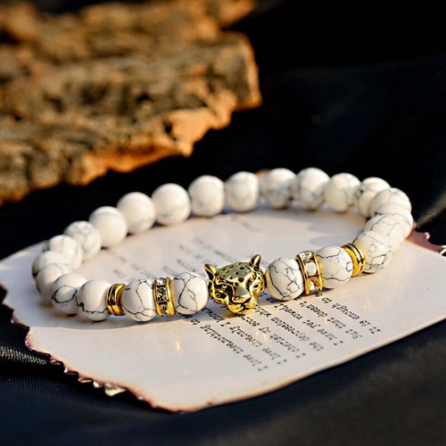 Pulsera hecha a mano con dije turquesa de moda para unisex - Imagen 2 de 24