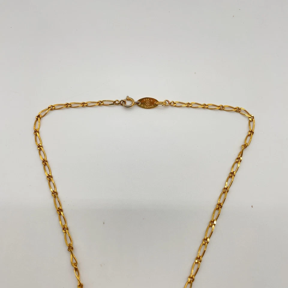 Auténtico collar CHANEL vintage marca de coco estrás GD con caja/bolsa para el polvo SK100620 Foto 4 de 4