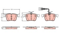 Bremsbelagsatz Scheibenbremse Trw GDB2358 FüR Audi A3 Sportback 8VA 8VF Q3 F3B
