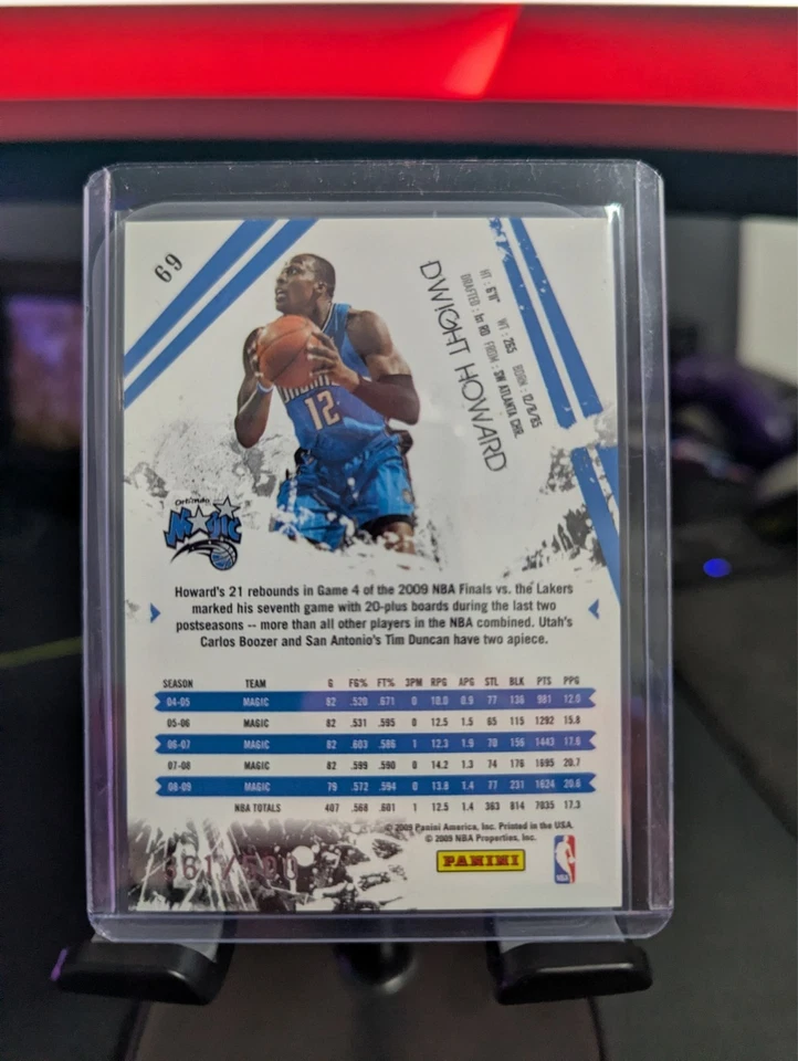 2009-10 Panini Rookies & Stars - Dwight Howard GOLD Card #69 /500 Magic HOF - Image 2 of 2